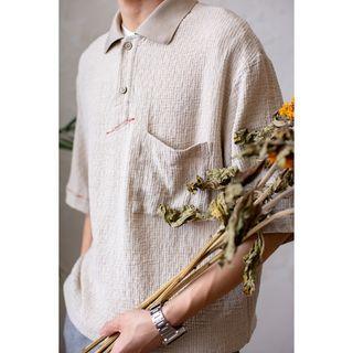 Short Sleeve Stitch Pocket Front Shirt