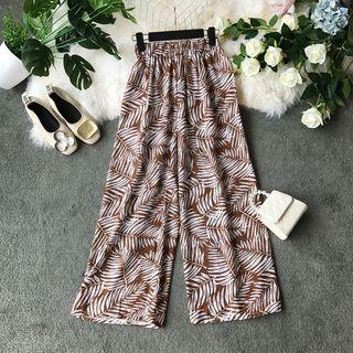 Elastic Chiffon Wide-leg Dress