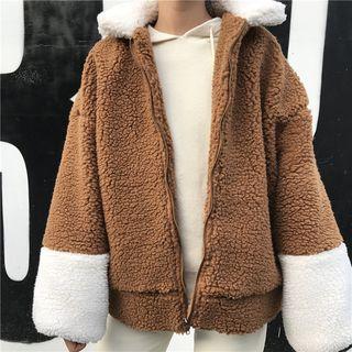 Two-tone Zip-up Jacket