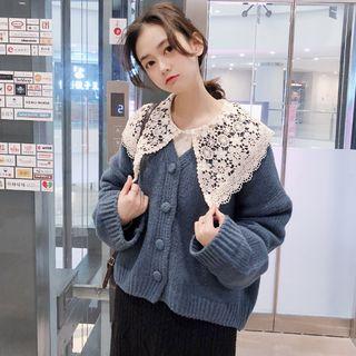 Lace Collar Blouse / Cardigan