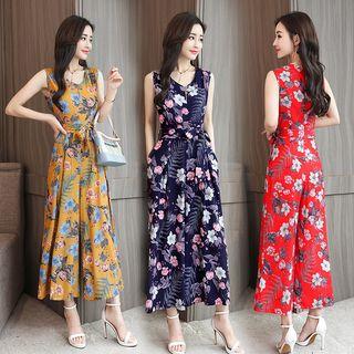 Floral Sleeveless Crop Jumpsuit