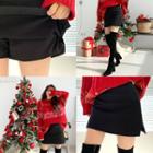 Inset Shorts Fleece-lined Miniskirt