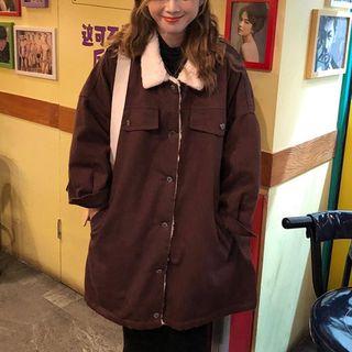 Fleece Collar Button Jacket
