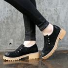 Star Studded Block Heel Loafers