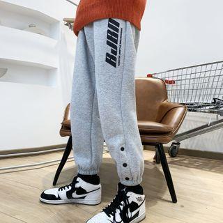 Letter Print Straight-cut Sweatpants