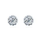 925 Sterling Silver Snowflake Stud Earrings With White Cubic Zircon