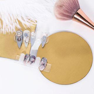 Round Metal Nail Art Display Tray
