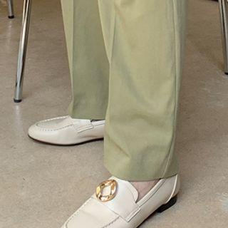 Metal-accent Penny Loafers
