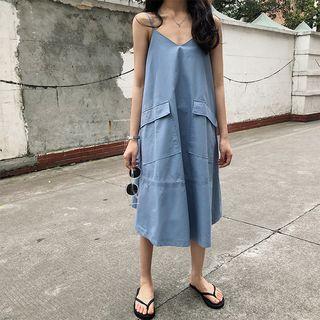 Spaghetti-strap Dual Pocket Dress