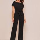 Tie-waist Wide Leg Jumpsuit