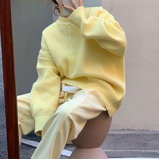 Contrast Stitching Sweater / Pants