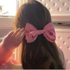 Bow Fabric Hair Clip 1 Pc - Pink - One Size