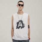 Sleeveless Letter Printed Tank Top
