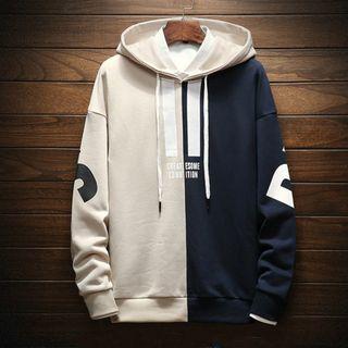 Two-tone Print Hoodie