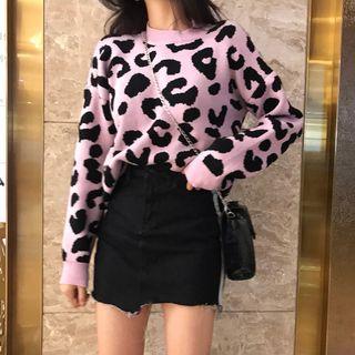 Leopard Round Neck Sweater