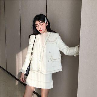 Tweed Jacket / Tweed Slim-fit Skirt