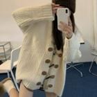 Toggle Knit Jacket Off-white - One Size
