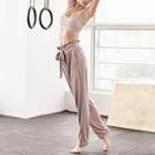 Drawstring Wide-leg Yoga Pants