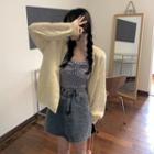 Gingham Check Camisole Top / Cardigan