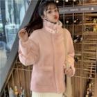 Padded Zip Jacket Pink - One Size