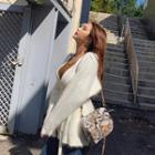 Open-front Boxy Furry Robe Cardigan