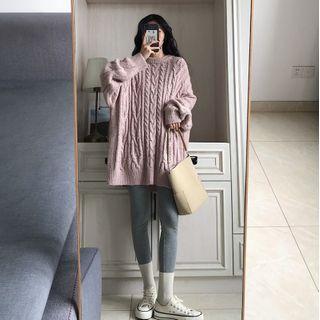 Cable-knit Sweater / Leggings / Set