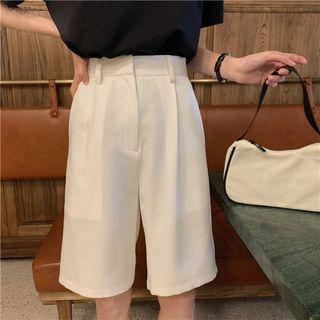 High-waist Shift Plain Shorts