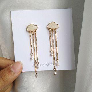 Cloud Faux Pearl Dangle Earring