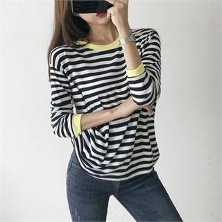 Contrast-ringer Stripe T-shirt