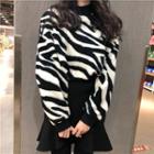 Zebra Pattern Pullover
