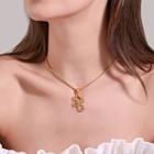Rhinestone Scorpion Necklace 01 - 3804 - Gold - One Size