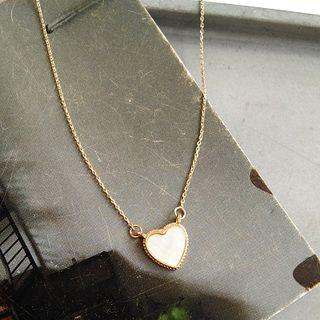 Alloy Heart Necklace Gold - One Size