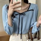 Bow Square Neck Blouse