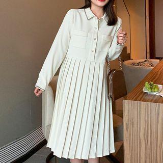 Long-sleeve Hanley Midi Collared Dress