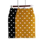 Dotted Knit Pencil Skirt