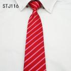 Pre-tied Striped Neck Tie (8cm) Stj116 - One Size
