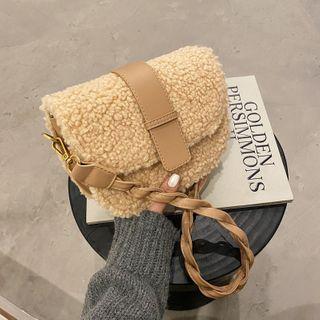 Flap Fleece Crossbody Bag