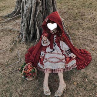 Long-sleeve Ruffle Plaid Lolita Dress