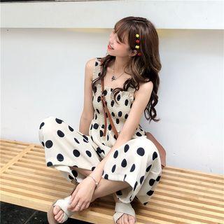 Polka Dot Wide-leg Jumpsuit