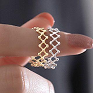 Cut-out Open Ring Silver - One Size