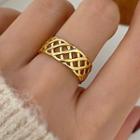 Wavy Cutout Stainless Steel Ring