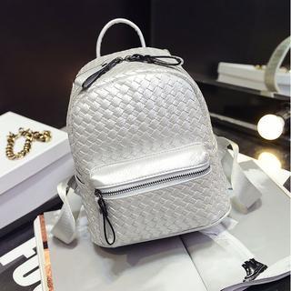 Faux Leather Quilted Backpack