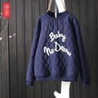 Lettering Quilted Pullover