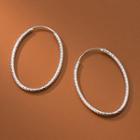 Hoop Earring 1 Pair - S925 Silver - Silver - One Size