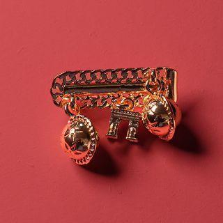 Arc De Triomphe Alloy Brooch 002 - Gold - One Size