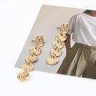 Button Drop Earring Gold - One Size