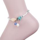 Faux Pearl Scallop & Starfish Anklet Multicolor - One Size