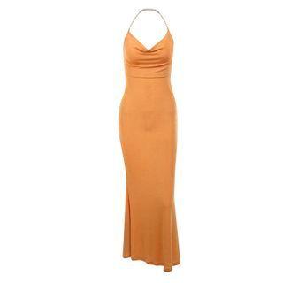 Halter Chain Maxi Mermaid Dress