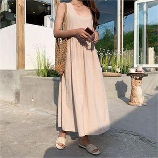 Sleeveless Maxi Dress Beige - One Size