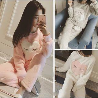 Set: Fleece Sleep Top + Pants